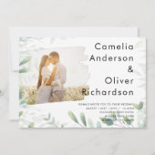 LeahG Photo Overlay GREENERY Wedding Invitation (Devant)