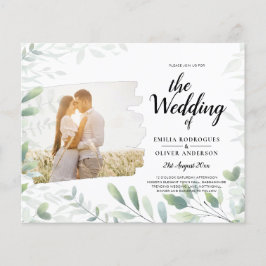 LeahG Photo Overlay GREENERY Wedding Invite Flyer