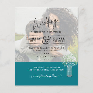 LeahG PHOTO OVERLAY Gypsophila Wedding Invite Flyer