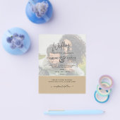 LeahG PHOTO WEDDING INVITATION Budget Overlay Text Flyer (Enkel)