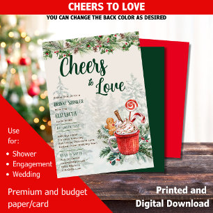 LeahG Proost op Liefde Winter Vrijgezellenfeest Br Kaart