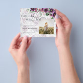 LeahG Prum Purper Bes Bloemig Bruiloft Herfst Wint Flyer (Hand)