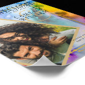 LeahG Rainbow Ink PHOTO Wedding WELCOME SIGN Poster (Hoek)