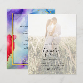 LeahG Regenboog Pride Alcohol INK Trouw Uitnodigin