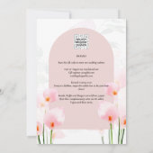 LeahG Rose Calla Lily Mariage floral Invitation (Dos)