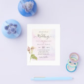 LeahG Roze Calla Lily Floral Wedding Invite Flyer (Enkel)