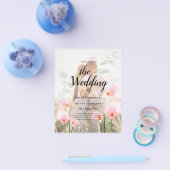 LeahG Roze Calla Lily Foto Overlay Wedding Invite Flyer (Enkel)