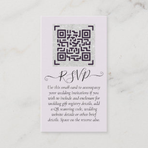 LeahG RSVP QR Code PHOTO Details Wedding Kaart Visitekaartje