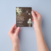 LeahG Rustic Calla Lily Floral Wedding Invite Flyer (Hand)