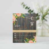 LeahG Rustic Hout Perzik Koraal Bloemige Trouwdag (Staand voorkant)