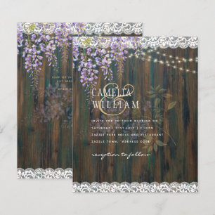 LeahG Rustic WISTERIA Kanten Bloemen Bruiloft UITN