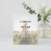 LeahG Rustic WISTERIA Lace Floral Wedding INVITE (Staand voorkant)