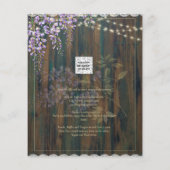 LeahG Rustic WISTERIA Lace Floral Wedding INVITE (Achterkant)