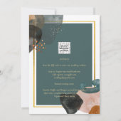 Leahg TEAL TONS TERRE INVITATION DE MARIAGE Code Q (Dos)
