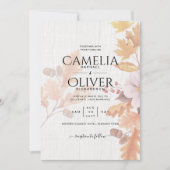 LeahG Terracotta Automne part Mariage Invitation (Devant)