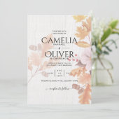 LeahG Terracotta Automne part Mariage Invitation (Debout devant)