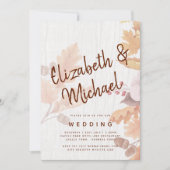 LeahG Terracotta Automne part Mariage Invitation (Devant)