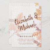 LeahG Terracotta Automne part Mariage Invitation (Devant / Derrière)