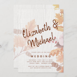 LeahG Terracotta Automne part Mariage Invitation