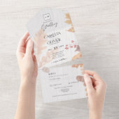 LeahG Terracotta Automne part Mariage Invitation (Déchirure)