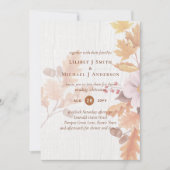 LeahG Terracotta Automne part Mariage Invitation (Devant)