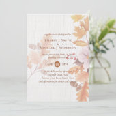LeahG Terracotta Automne part Mariage Invitation (Debout devant)