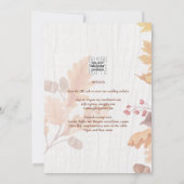 LeahG Terracotta Automne part Mariage Invitation (Dos)