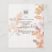 LeahG Terracotta Fall Leaves Wedding Invite Flyer (Achterkant)