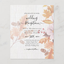 LeahG Terracotta Fall Leaves Wedding Invite Flyer
