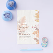 LeahG Terracotta Fall Leaves Wedding Invite Flyer (Enkel)