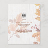 LeahG Terracotta Fall Leaves Wedding Invite Flyer (Achterkant)