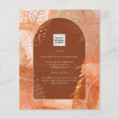 LeahG Terracotta Gold Autumn FALL Wedding Invite Flyer (Achterkant)