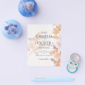 LeahG Terracotta Herfstbladeren Trouw Uitnodiging Flyer (Enkel)