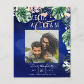 LeahG Tropical Blue Pink Floral Wedding (Voorkant)