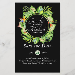 LeahG Tropical Feuilles Beach Wedding Enregistrer