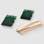 LeahG Tropisch Groen Roze Botanisch Trouwen Handwaaier (Niet-gemonteerd)