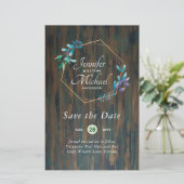 LeahG Watercolor Leaves Modern Trouwdatum Trouwen (Staand voorkant)