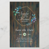 LeahG Waterverf verlaat moderne opslagdatum bruilo (Voorkant)