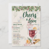 LeahG Winter Mulled Wine Bruidsfeest Trouwfeest Kaart (Voorkant)