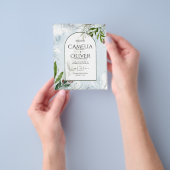 LeahG Winter Wedding Aqua Blue Green INVITE Flyer (Hand)