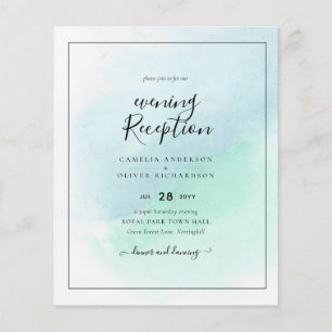 LeahG Zee Glass Turquoise Blauwgroen Blue Wedding Flyer