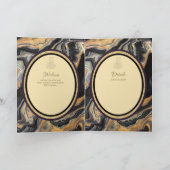 LeahG Zwarte Gouden Islamitische Moslim Trouwkaart Kaart (Binnen)