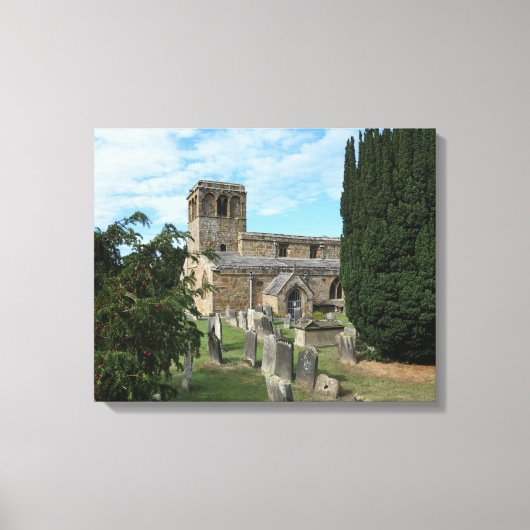 Leake Middeleeuwse Engelse Kerk Canvas Afdruk (Voorkant)