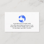 Leaking Blue Faucet Home Building Blocks Visitekaartje (Achterkant)