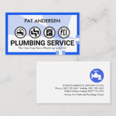 Leaking Blue Water Plumbing Pipeline Visitekaartje (Voorkant / Achterkant)
