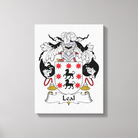 Leal Family Crest Canvas Afdruk (Voorkant)