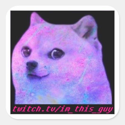 Lean Doge Vierkante Sticker (Voorkant)