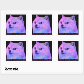 Lean Doge Vierkante Sticker (Vel)
