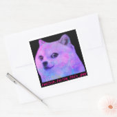Lean Doge Vierkante Sticker (Envelop)