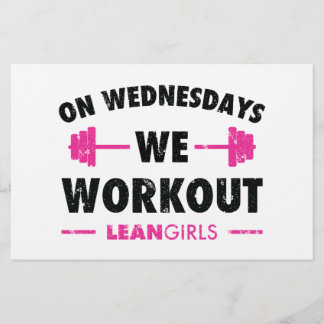 Lean Girls op woensdag werken we Flyer